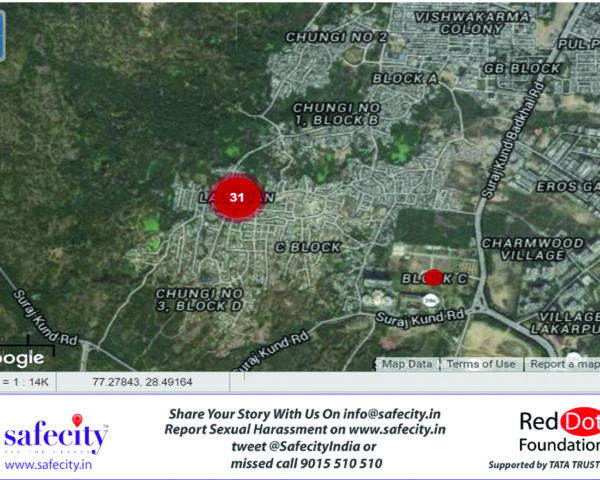 Hotspot inLal Kuan, Delhi From Safecity CrowdMap www.maps.safecity.in